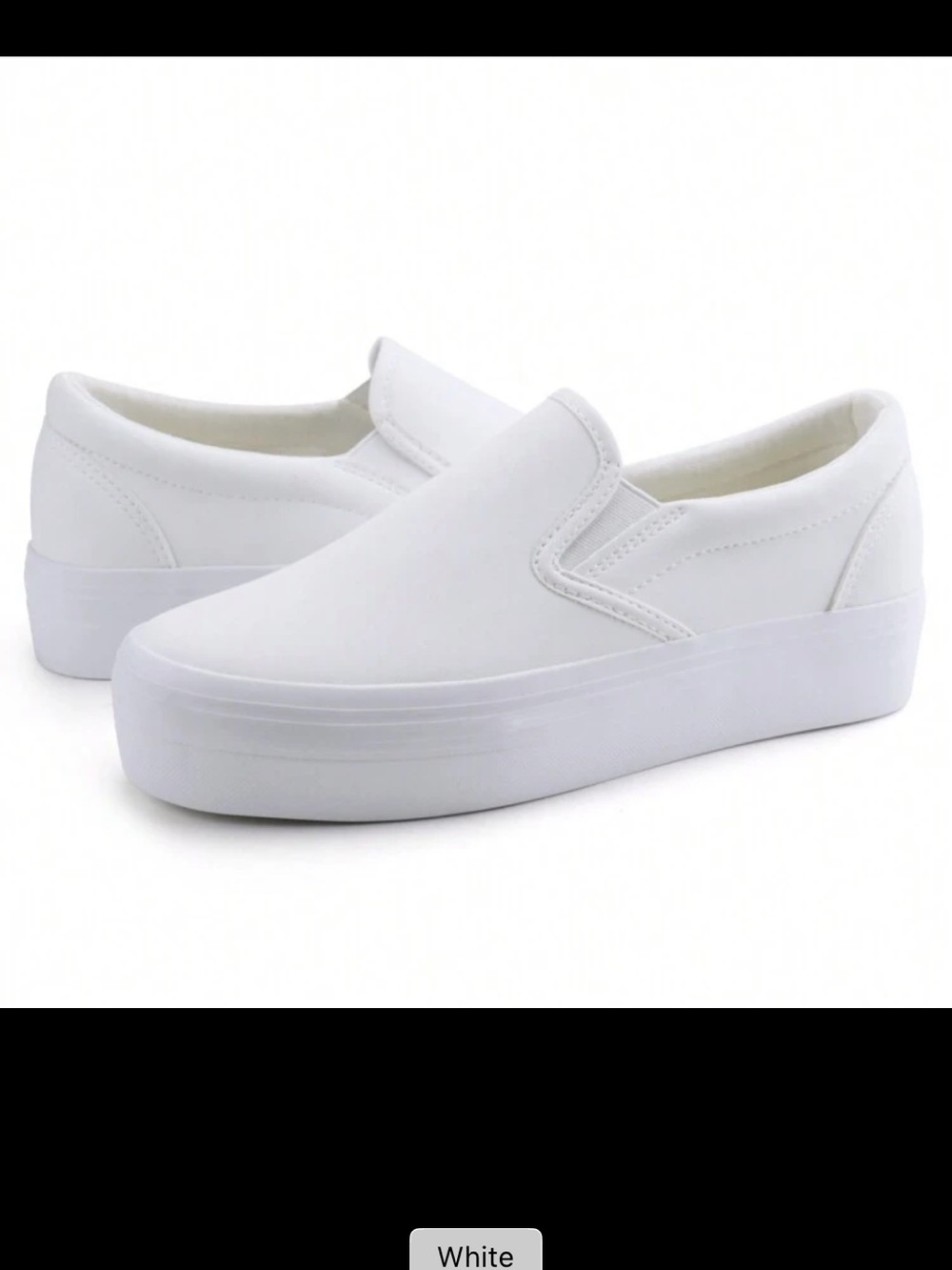Women’s Slip-On Platform Sneakers - White